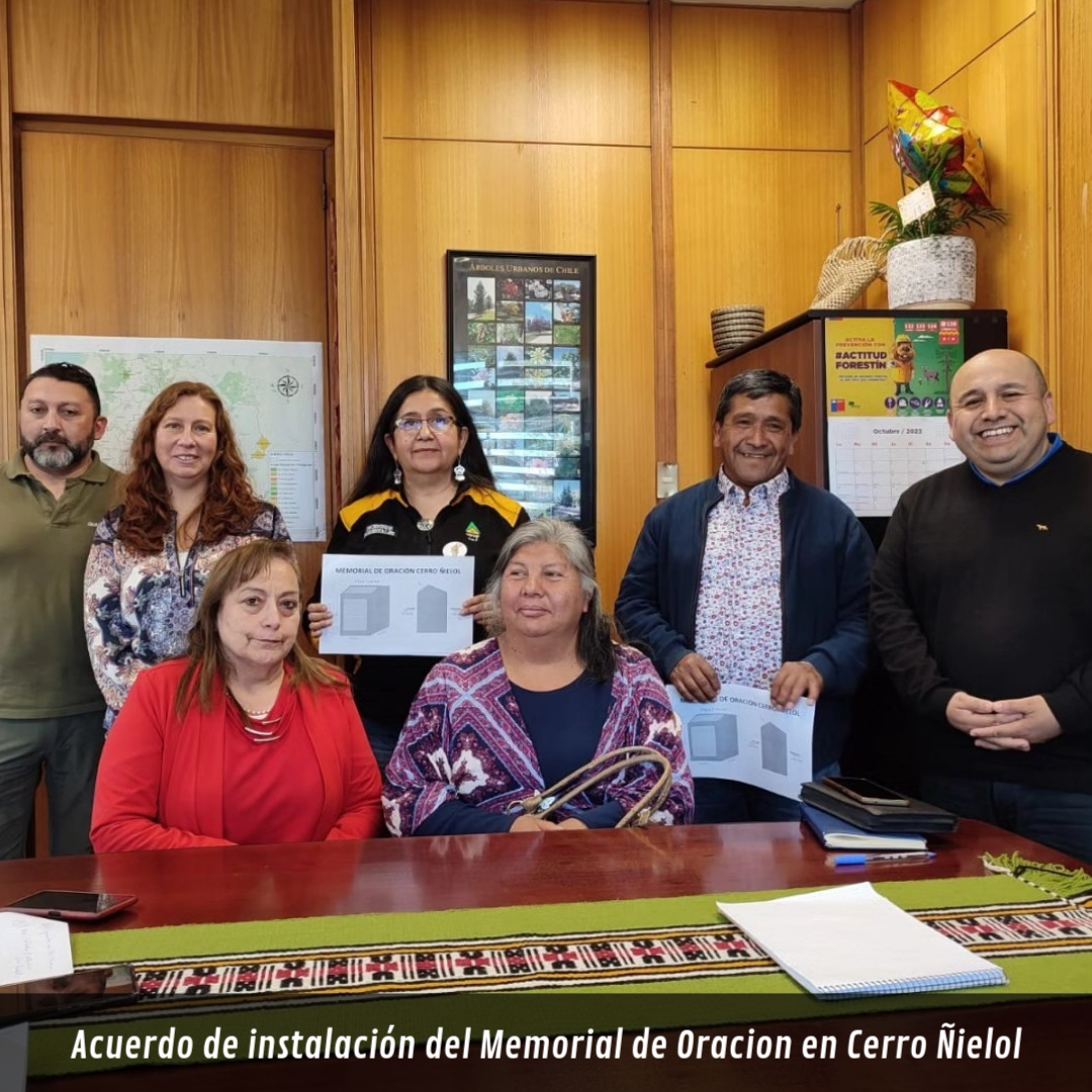 Acuerdo de instalación del Memorial de Oracion en Cerro Ñielol