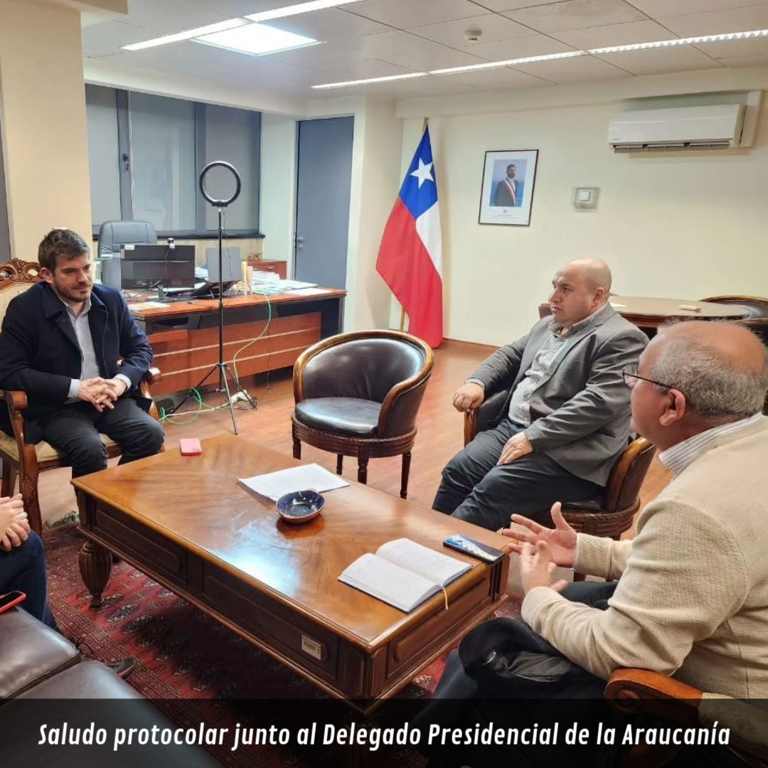 Saludo protocolar junto al Delegado Presidencial de la Araucanía